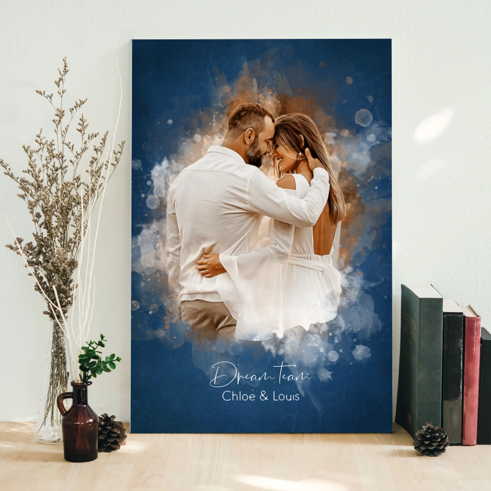 Pour Toujours™ - Poster personnalisable en aquarelle
