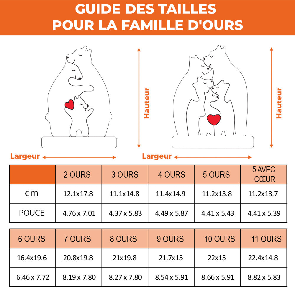 FamilleOurs™ - Puzzle Personnalisé En Bois