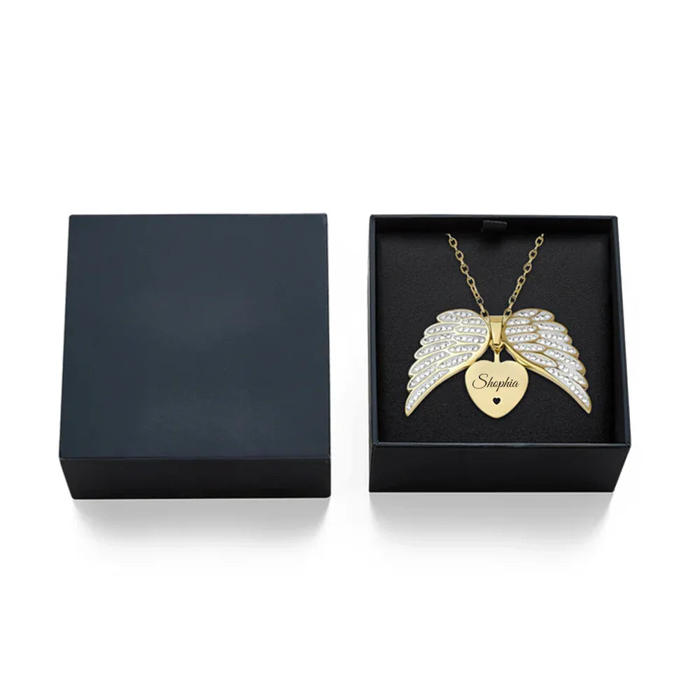 Angel™ - Collier ange avec gravure personnalisée