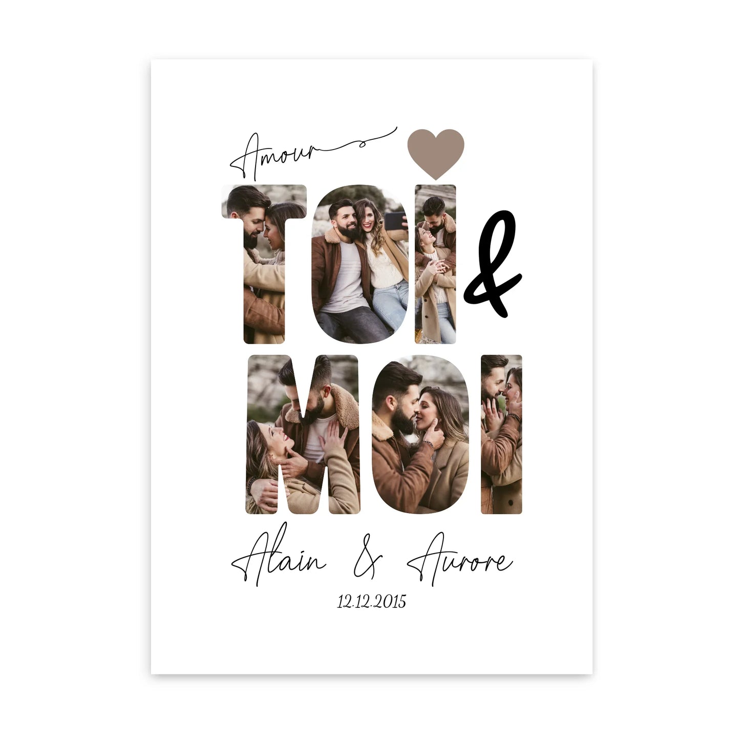 ToiMoi™ - Affiche Personnalisée "Toi & Moi"
