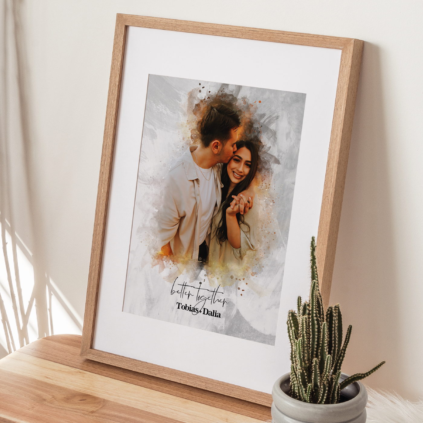 Pour Toujours™ - Poster personnalisable en aquarelle