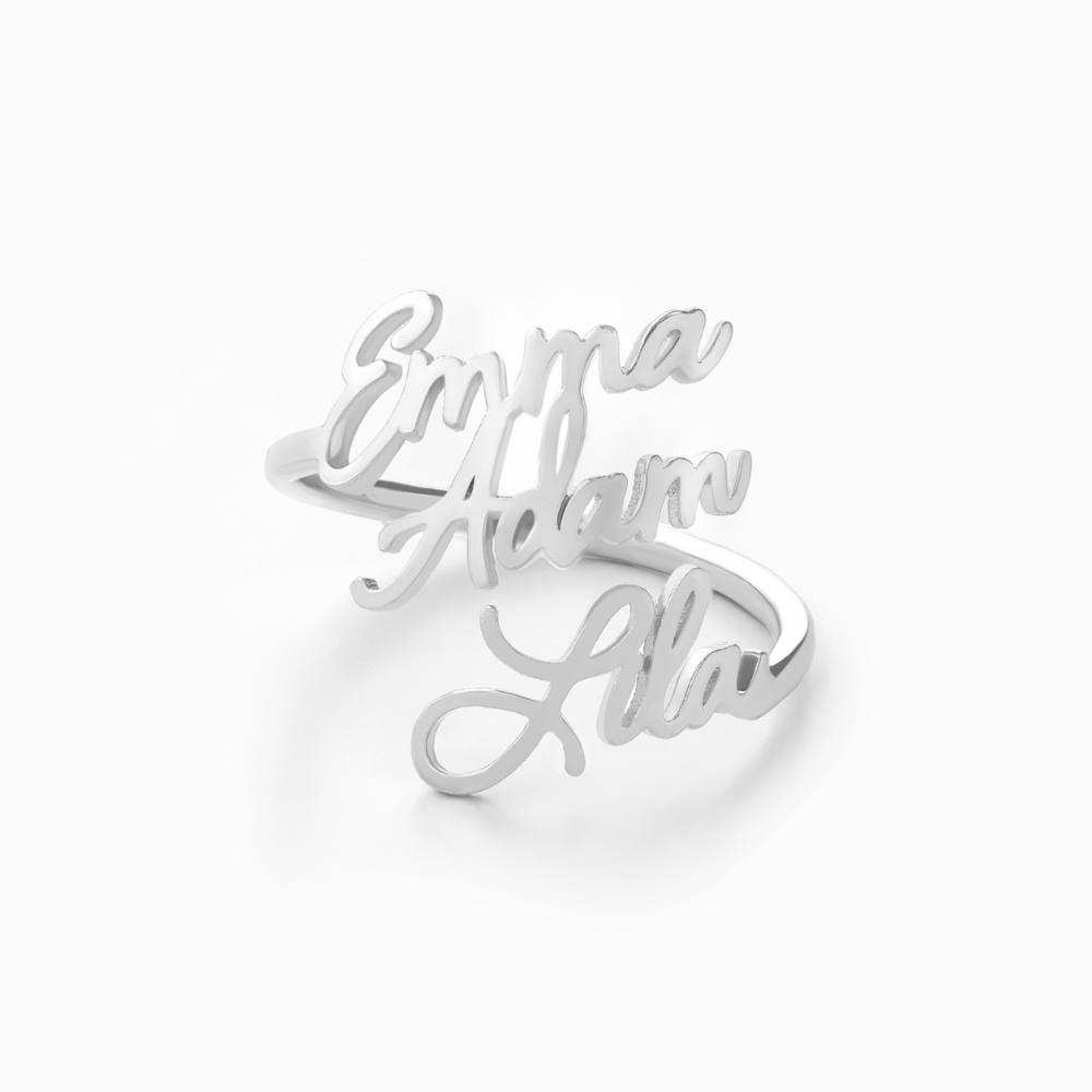 Amoréa™ - Bague personnalisée avec prénoms