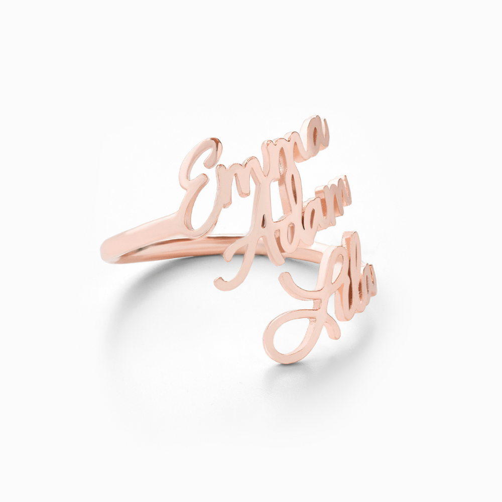 Amoréa™ - Bague personnalisée avec prénoms