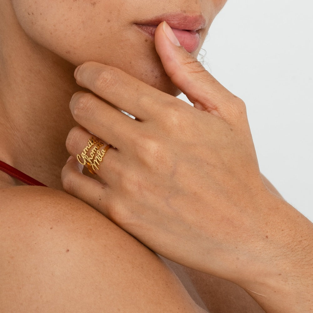 Amoréa™ - Bague personnalisée avec prénoms