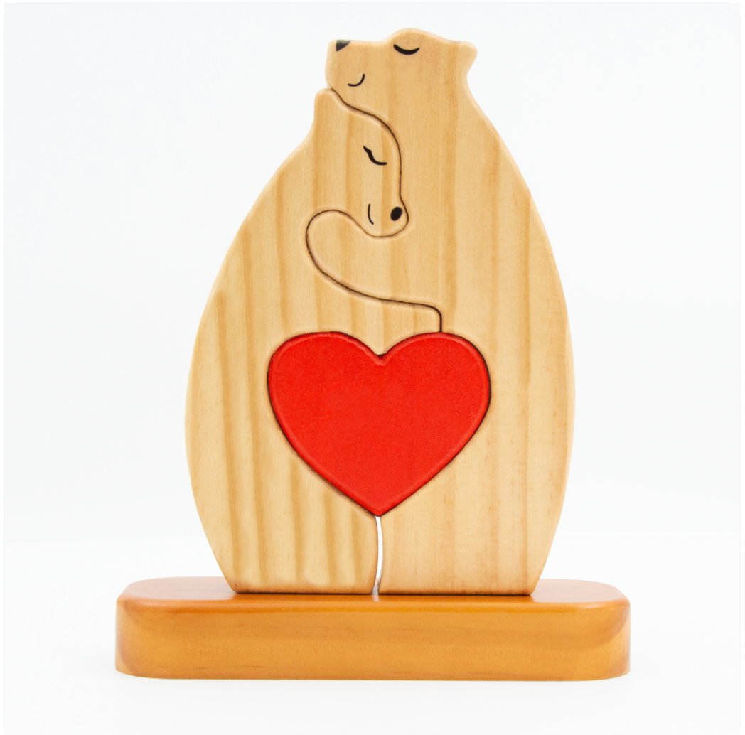 FamilleOurs™ - Puzzle Personnalisé En Bois