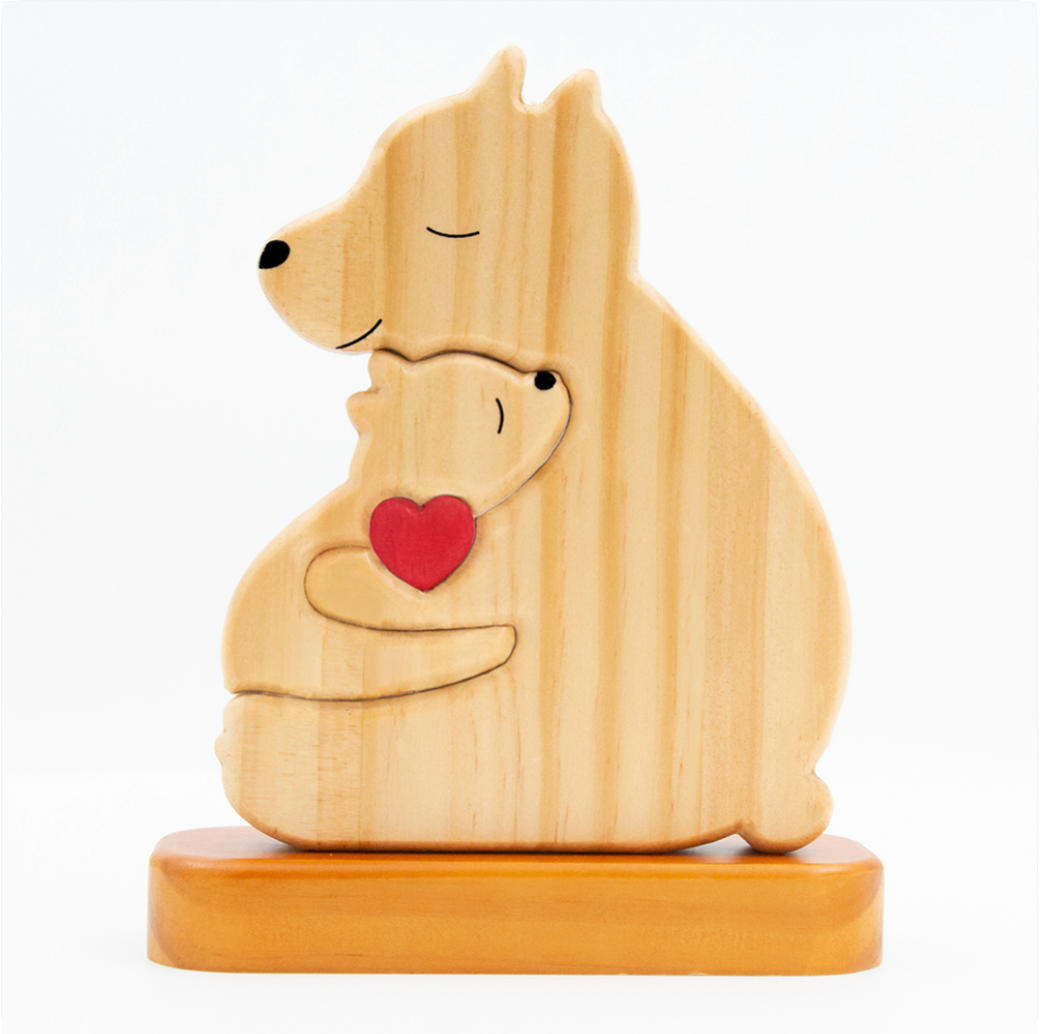 FamilleOurs™ - Puzzle Personnalisé En Bois