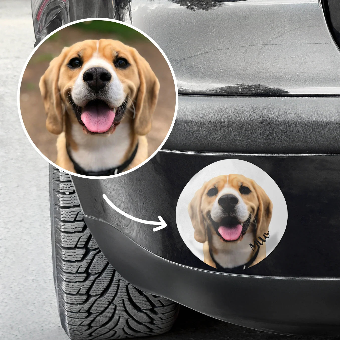 DogSticker™ - Autocollant personnalisé chien pour voiture