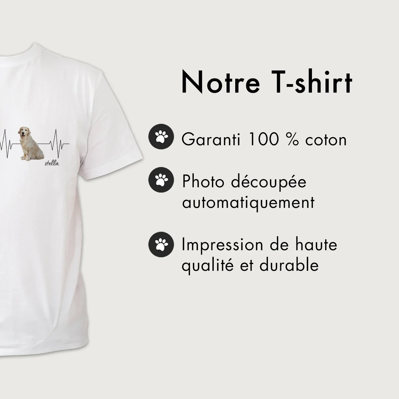 PetPrints™ – T Shirt personnalisé animaux