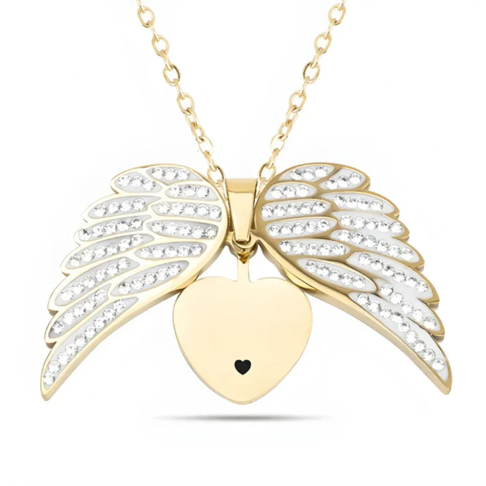 Angel™ - Collier ange avec gravure personnalisée