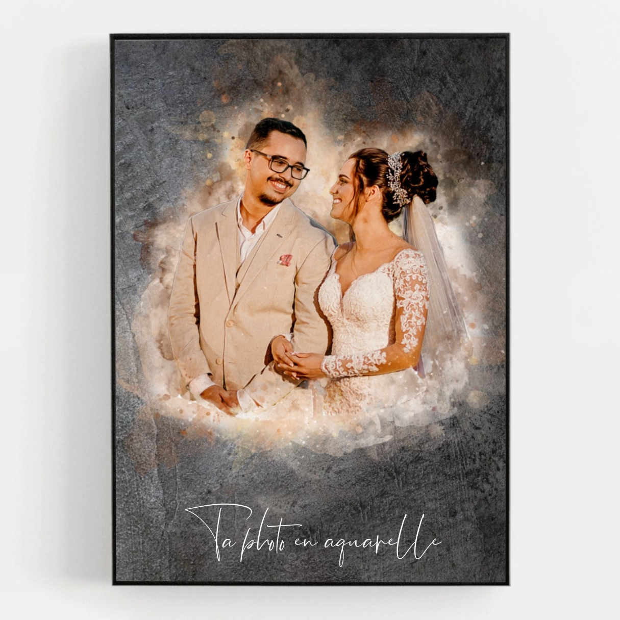 Pour Toujours™ - Poster personnalisable en aquarelle