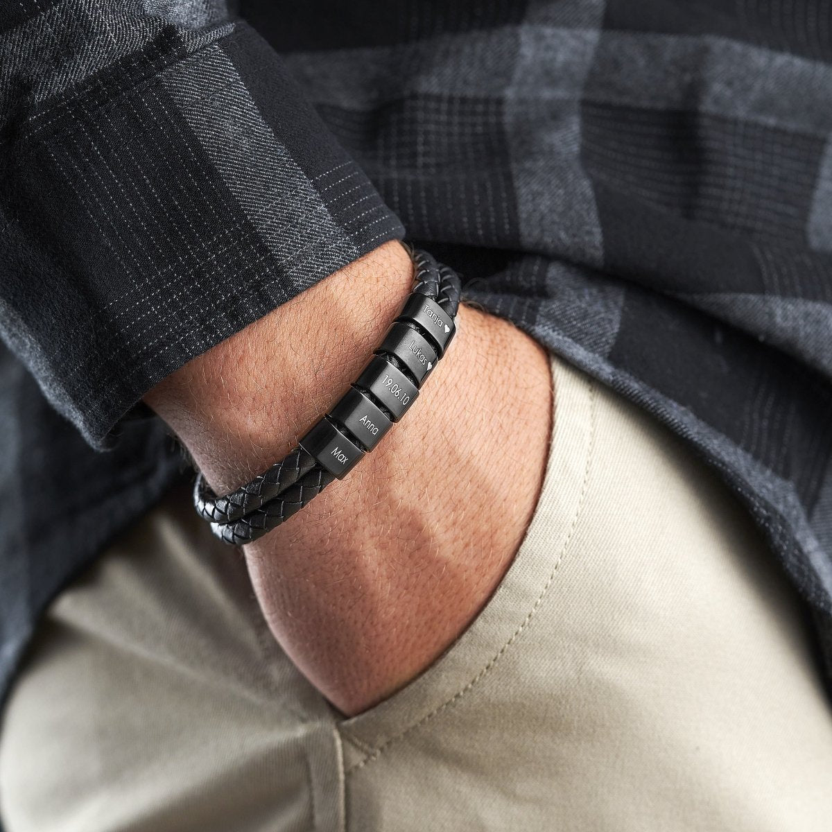 Héritage™ - Bracelet pour papa gravé et personnalisable
