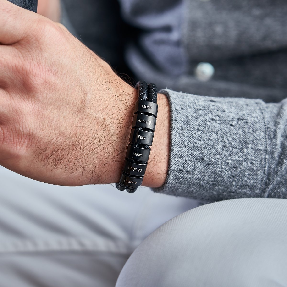 Héritage™ - Bracelet pour papa gravé et personnalisable