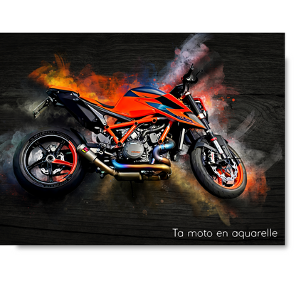 RideArt™ - Poster moto style aquarelle
