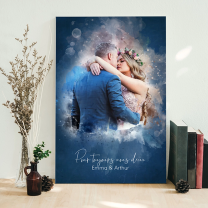 Pour Toujours™ - Poster personnalisable en aquarelle