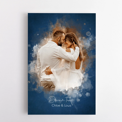 Pour Toujours™ - Poster personnalisable en aquarelle