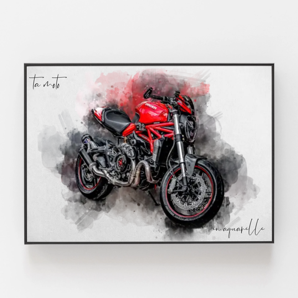 RideArt™ - Poster moto style aquarelle