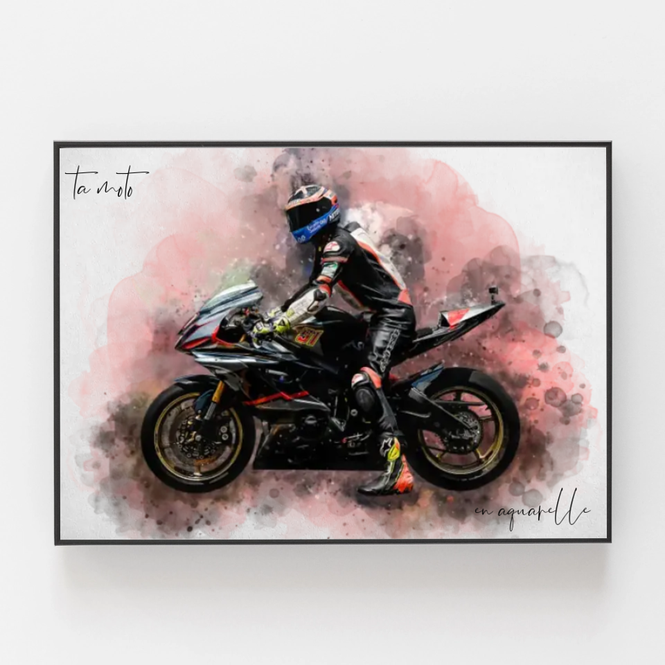 RideArt™ - Poster moto style aquarelle