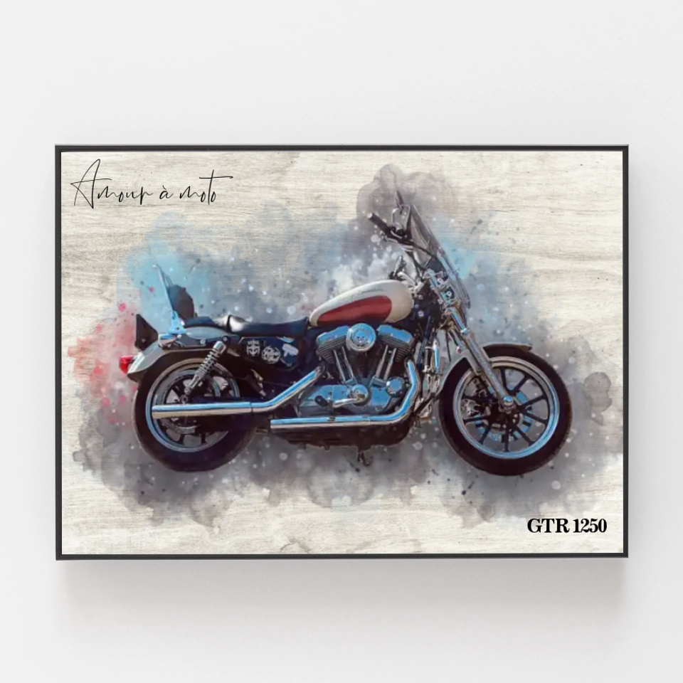 RideArt™ - Poster moto style aquarelle