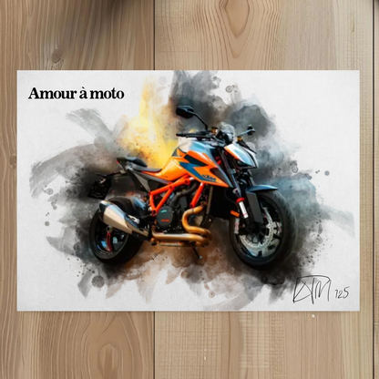 RideArt™ - Poster moto style aquarelle