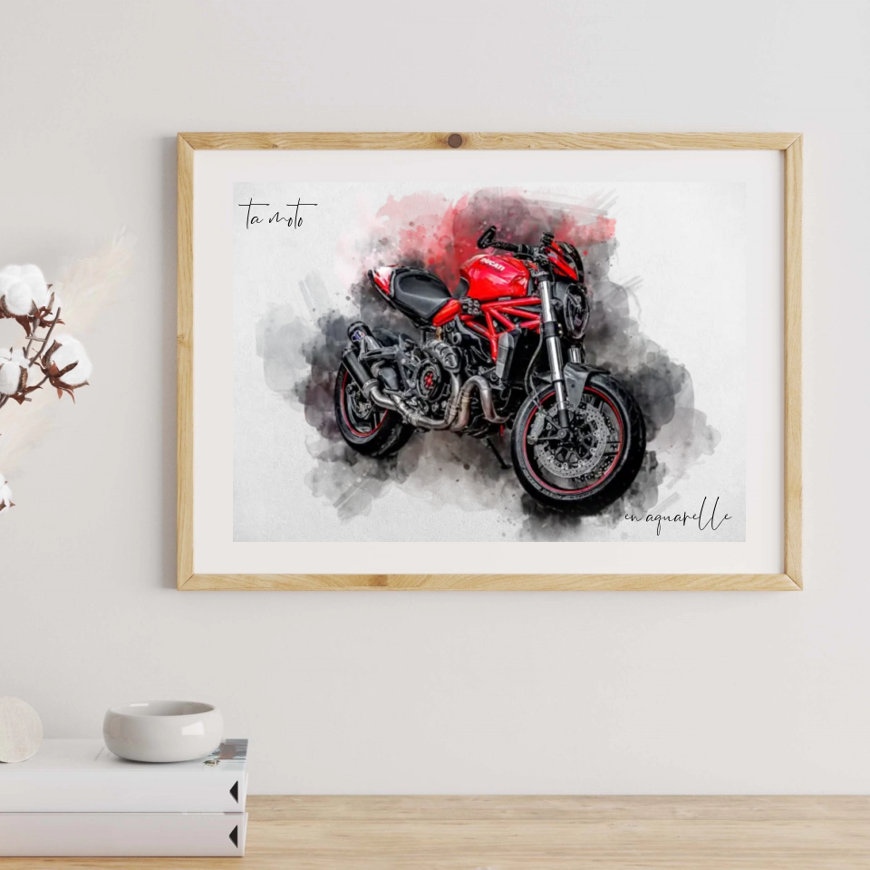 RideArt™ - Poster moto style aquarelle