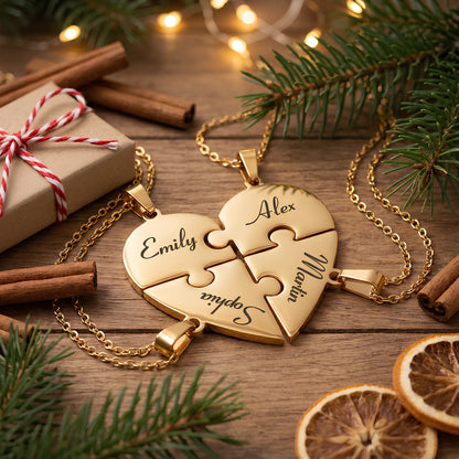 Liaison™ - Collier puzzle famille personnalisé
