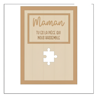 Pour Maman™ - Cadre Puzzle Famille Personnalisé