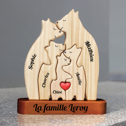 FamilleOurs™ - Puzzle Personnalisé En Bois