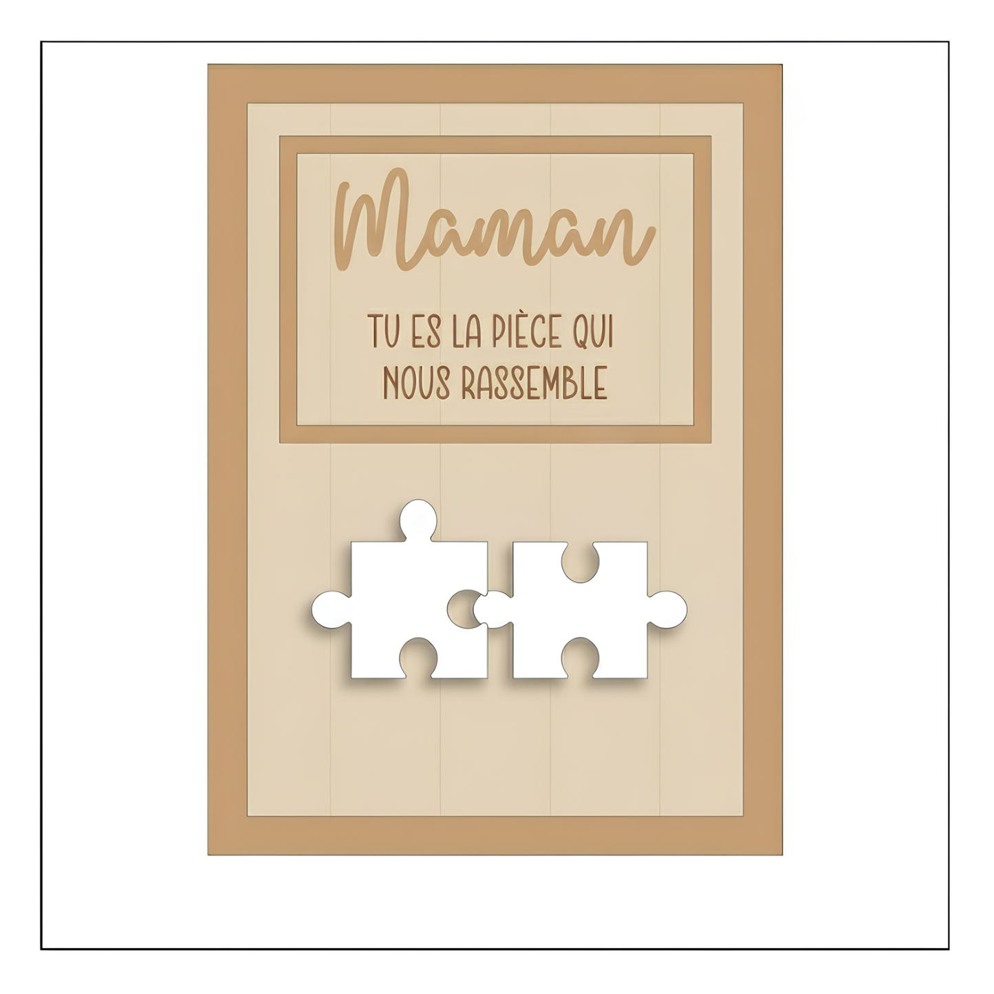 Pour Maman™ - Cadre Puzzle Famille Personnalisé