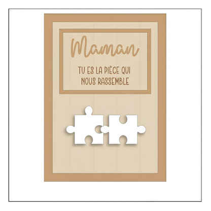 Pour Maman™ - Cadre Puzzle Famille Personnalisé