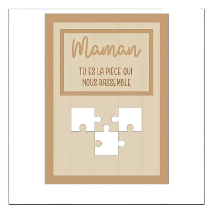Pour Maman™ - Cadre Puzzle Famille Personnalisé