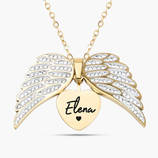 Angel™ - Collier ange avec gravure personnalisée