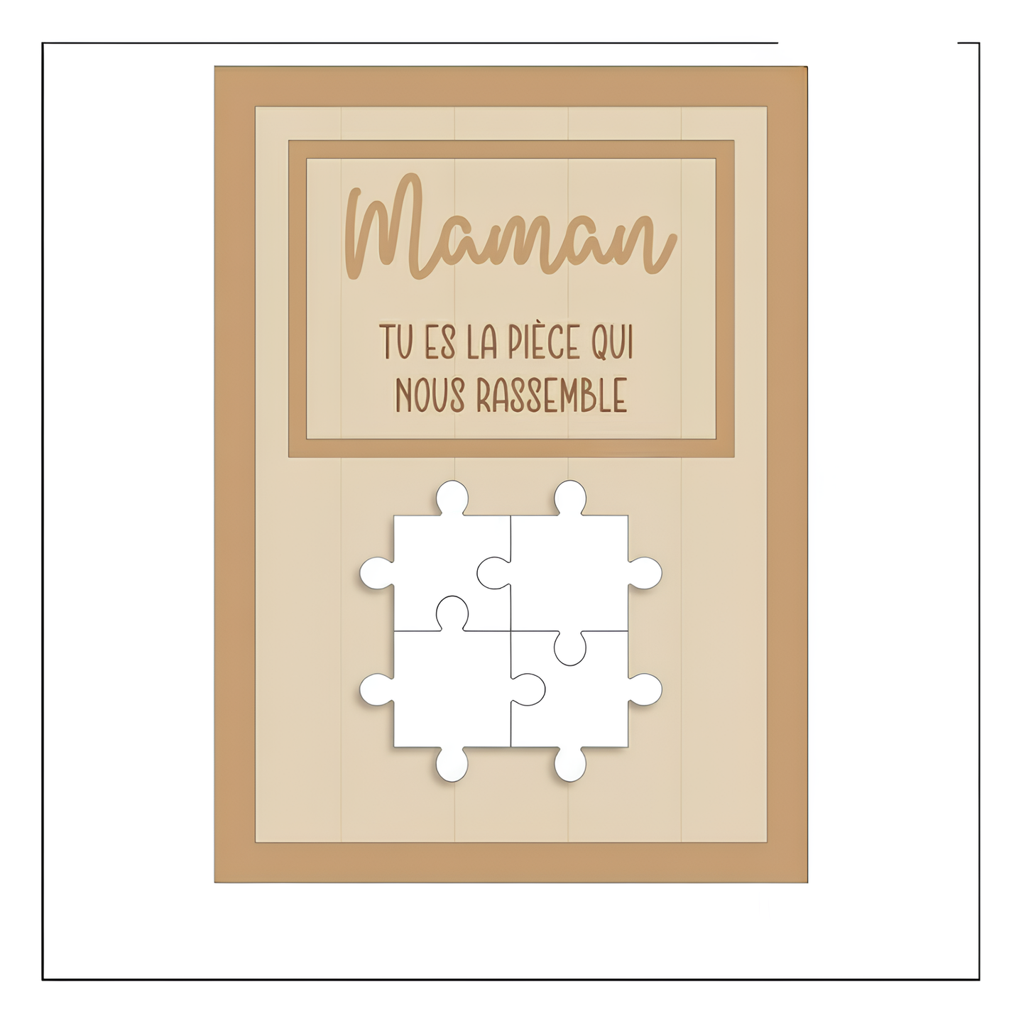 Pour Maman™ - Cadre Puzzle Famille Personnalisé