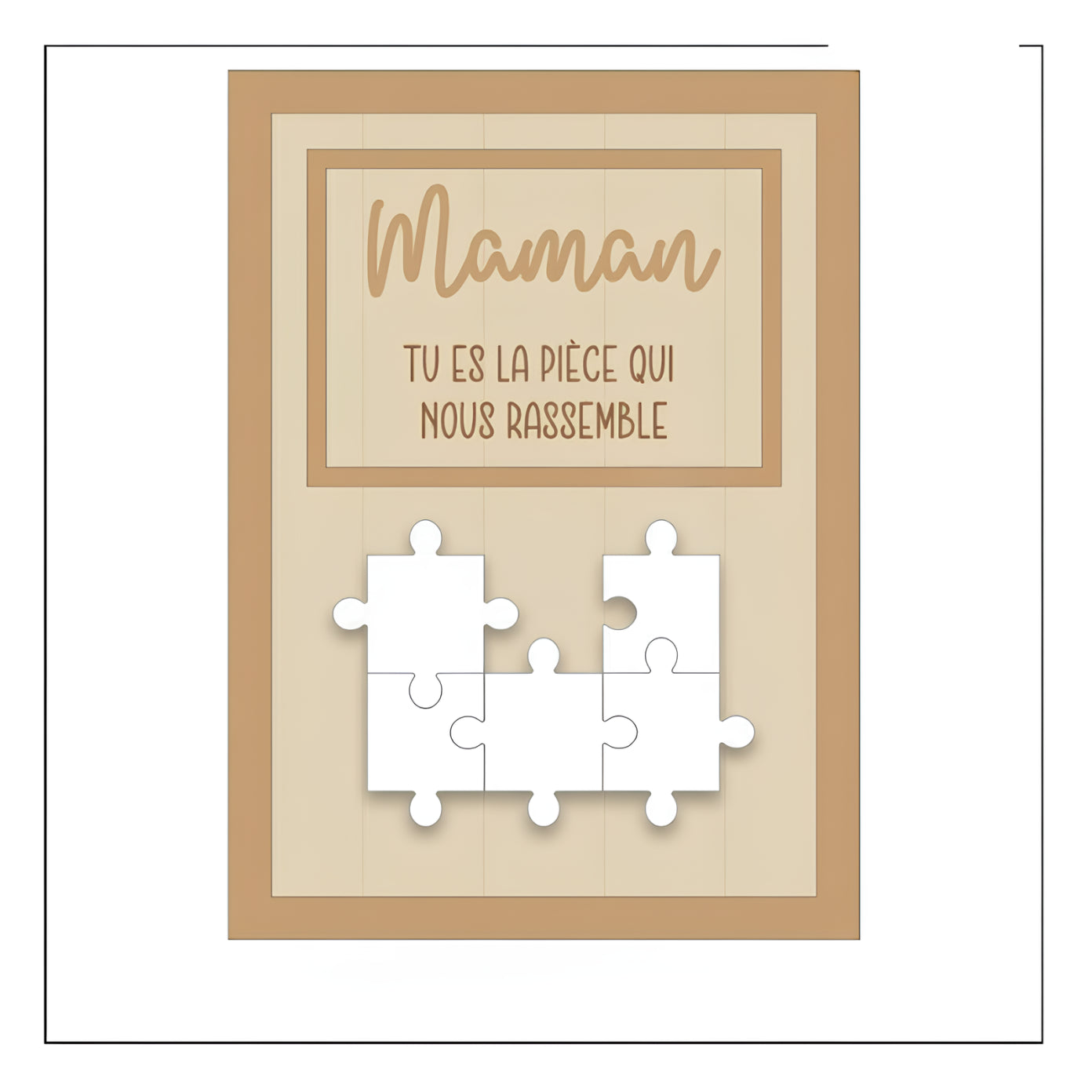 Pour Maman™ - Cadre Puzzle Famille Personnalisé