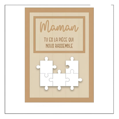 Pour Maman™ - Cadre Puzzle Famille Personnalisé