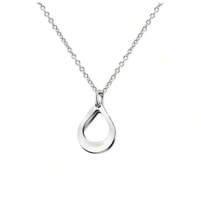 Gouttes Éternelles™ - Collier pendentif goutte en acier inoxydable