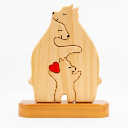 FamilleOurs™ - Puzzle Personnalisé En Bois