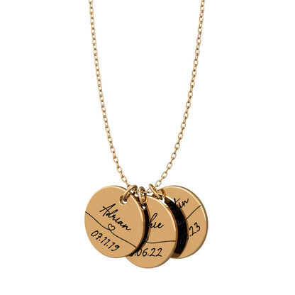 Lien Éternel™ - Collier souvenir prénom et date