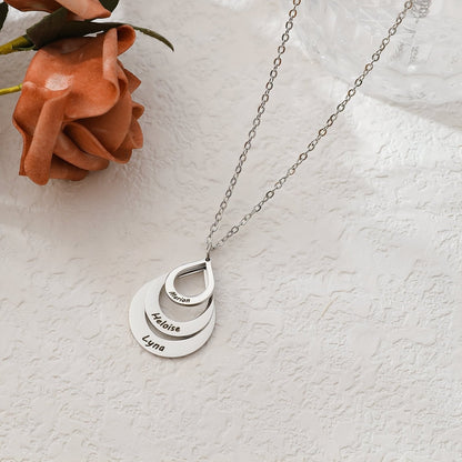 Gouttes Éternelles™ - Collier pendentif goutte en acier inoxydable