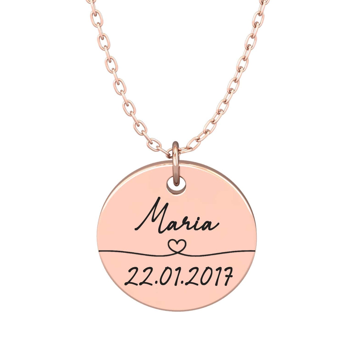Lien Éternel™ - Collier souvenir prénom et date