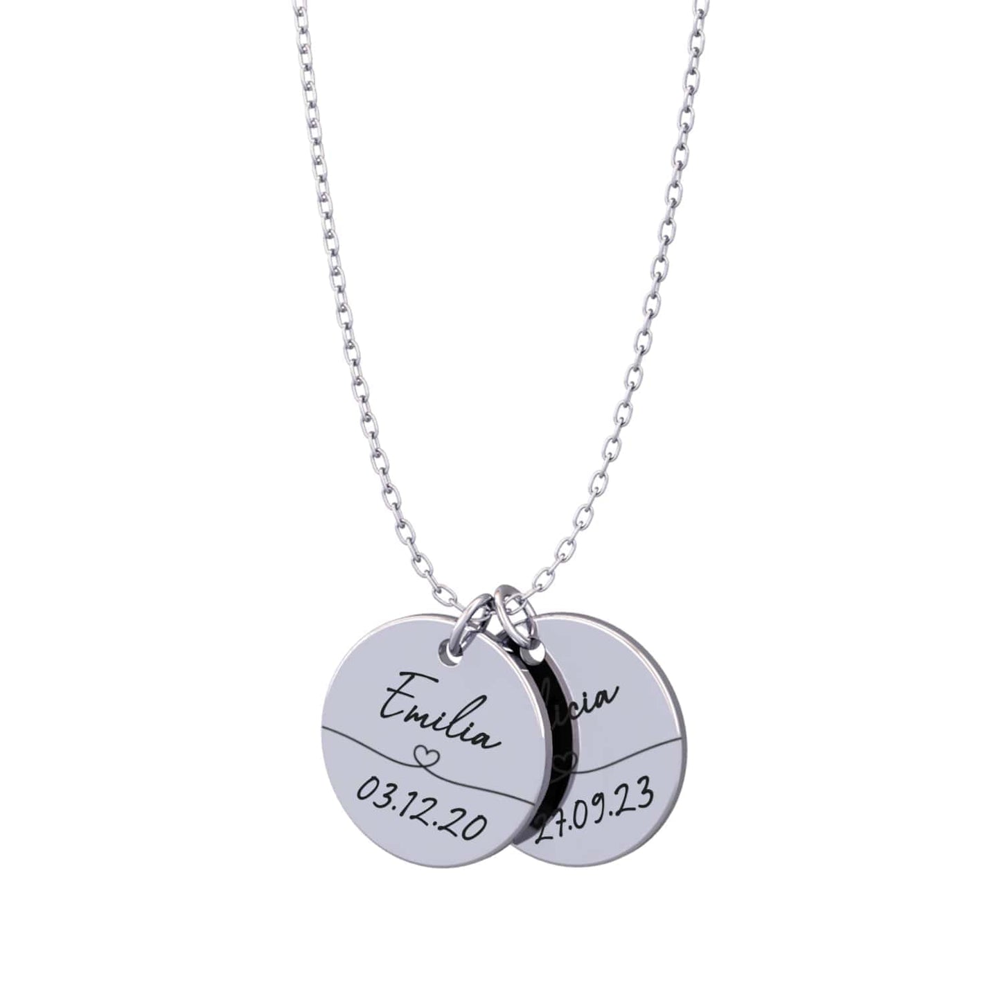 Lien Éternel™ - Collier souvenir prénom et date