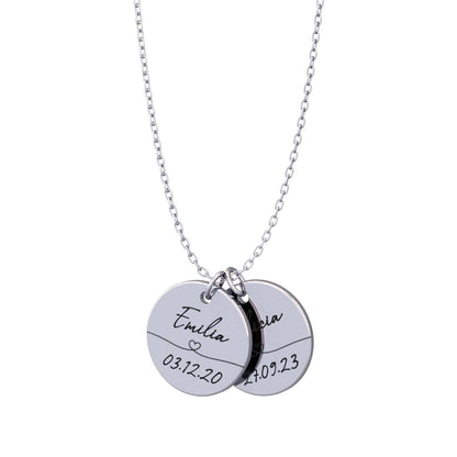 Lien Éternel™ - Collier souvenir prénom et date