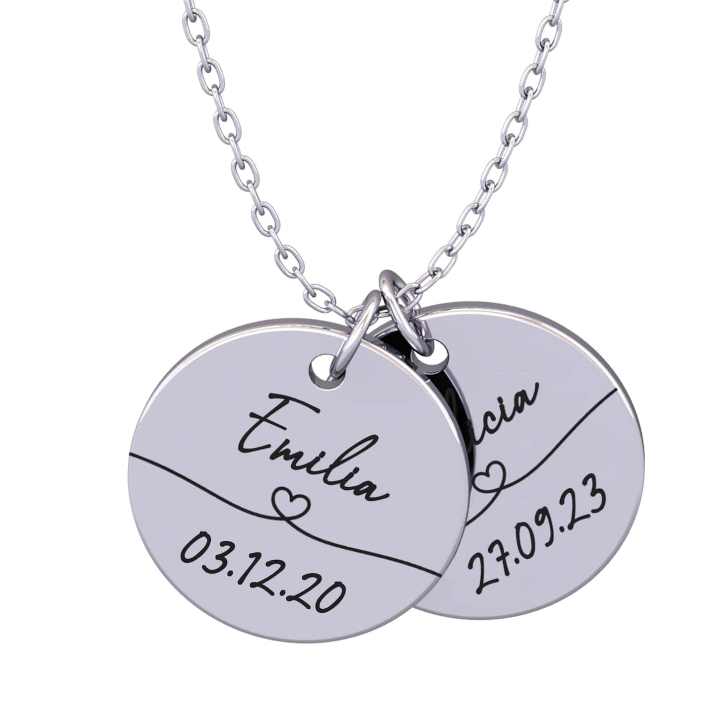 Lien Éternel™ - Collier souvenir prénom et date