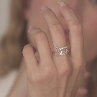 Amoréa™ - Bague personnalisée avec prénoms